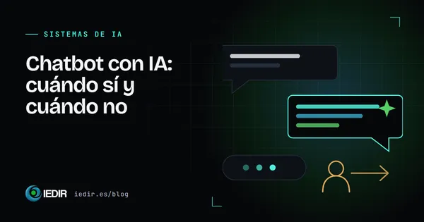 Ilustración de una conversación entre una persona y un asistente con una chispa de IA, con un indicador de escritura y una flecha que deriva la conversación a una persona